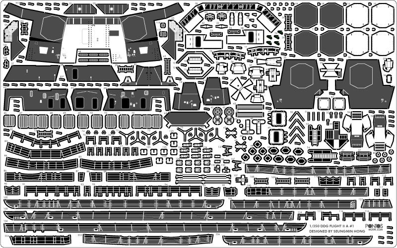 Pontos 35028F1 USS DDG-92 Momsen Flight IIa Detail Up Set 1/350 – immagine 21