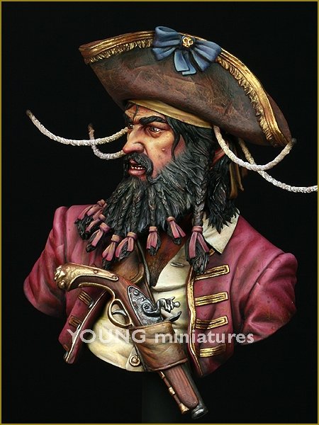 Young Miniatures YH1823 BLACK BEARD 1718 Queen Anne&amp;#39;s Revenge 1/10 – zdjęcie 3