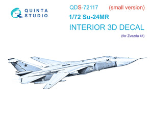 Quinta Studio QDS-72117 Su-24MR 3D-Printed colored Interior on decal paper (Zvezda) (small version) 1/72