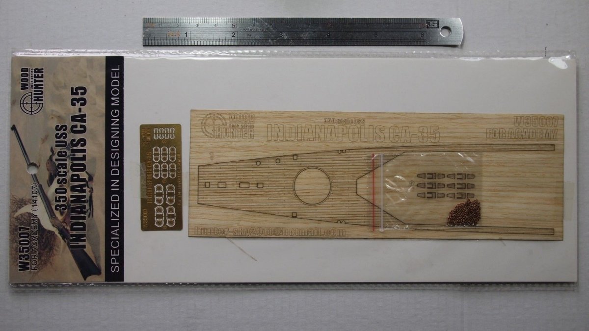 Wood Hunter W35007 Wood Deck USS Cruiser Indianapolis for Academy 1/350 – image 2
