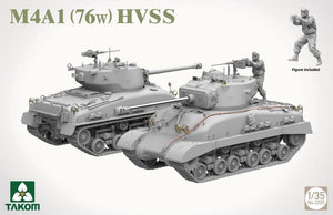 Takom 2205W M4A1(76w)HVSS + M1 Super Sherman + US Army Tank Crewman Sherman Box Limited Edition 1/35 – zdjęcie 4