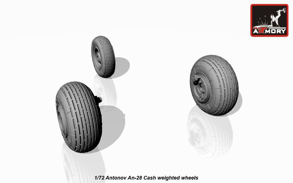 Armory Models AW72044 Antonov An-28 Cash wheels w/ weighted tires 1/72 – image 3
