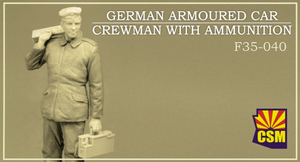 Copper State Models F35-040 German armored car crewman with ammunition 1/35