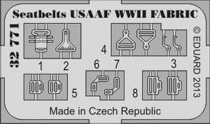 Eduard 32771 Seatbelts USAAF WWII FABRIC 1/32 – zdjęcie 2