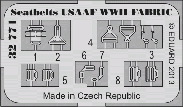 Eduard 32771 Seatbelts USAAF WWII FABRIC 1/32 – zdjęcie 2