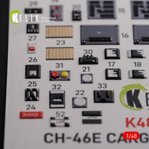 KELIK K48091 CH-46E Cargo compartment interior 3D decals for Academy kit 1/48 – zdjęcie 4