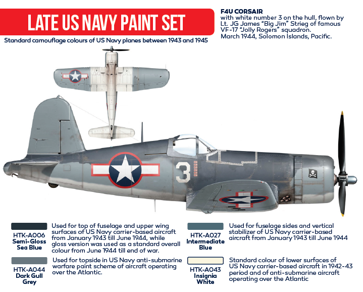 Hataka HTK-AS05 Late US Navy paint set 4x17ml – zdjęcie 2