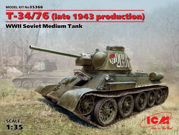 ICM 35366 T-34/76 (production fin 1943) Char moyen soviétique de la Seconde Guerre mondiale