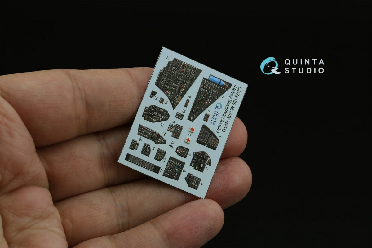 Quinta Studio QD+72185 Mi-24V NATO 3D-Printed &amp;amp; coloured Interior on decal paper (Hobby Boss/ARK Models) (with 3D-printed resin parts) 1/72 – zdjęcie 4