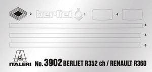 Italeri 3902 BERLIET R352ch RENAULT R360 1/24 – zdjęcie 5