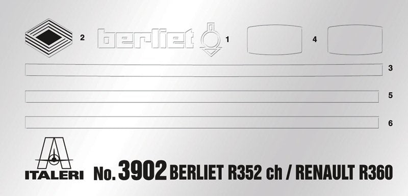 Italeri 3902 BERLIET R352ch RENAULT R360 1/24 – zdjęcie 5