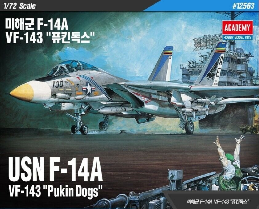 Academy 12563 USN F-14A VF-143 "Pukin Dogs" 1/72