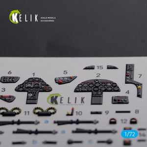 KELIK K72093 Folland Gnat T.1 interior 3D decals for Airfix kit 1/72 – zdjęcie 6