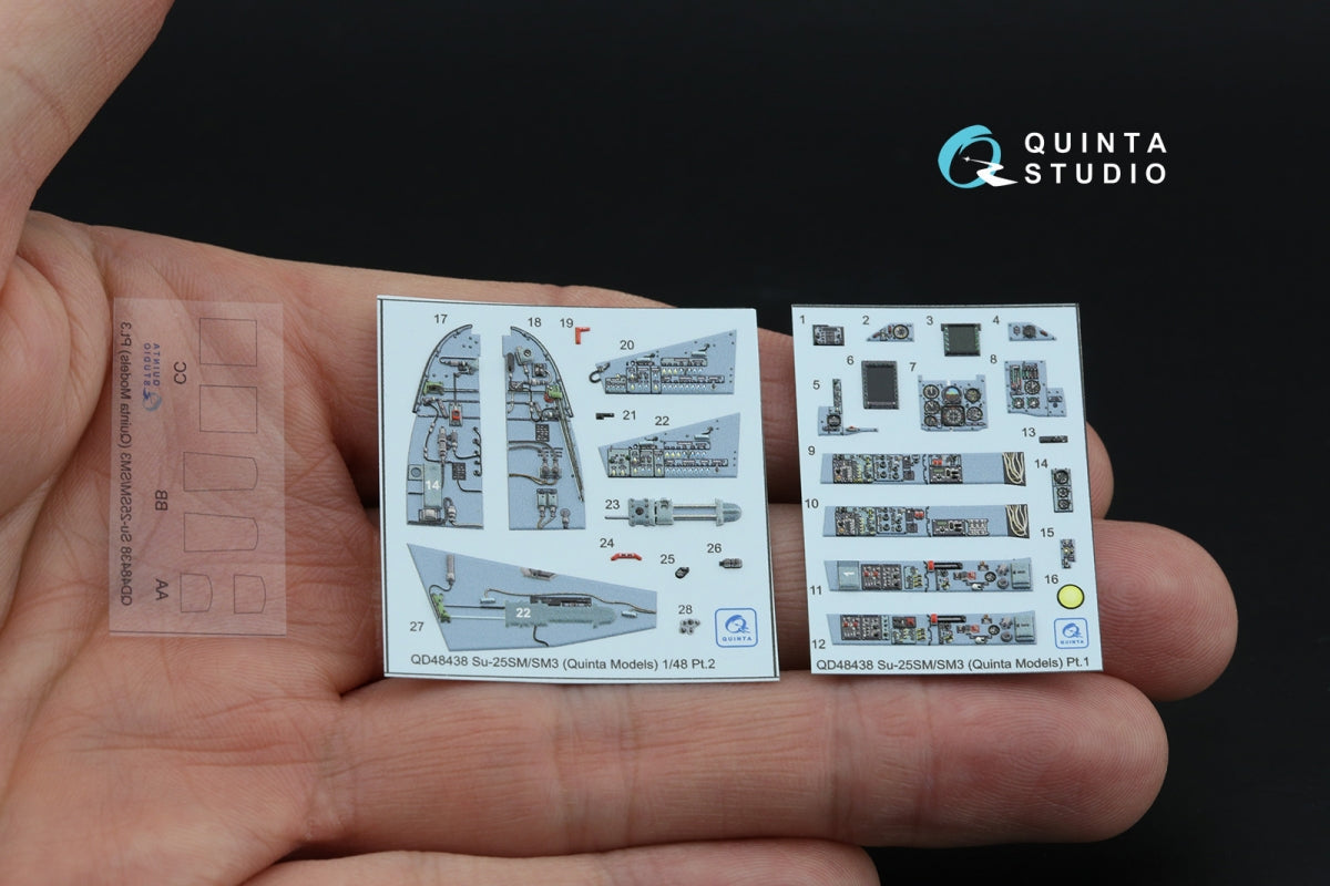 Quinta Studio QD+48438 Su-25SM/SM3 3D-Printed coloured Interior on decal paper (Zvezda/Quinta Models/Arma Models) 1/48 – zdjęcie 3