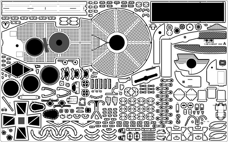 Pontos 48001F1 U-Boot Type VII C Detail up set 1/48 – image 6