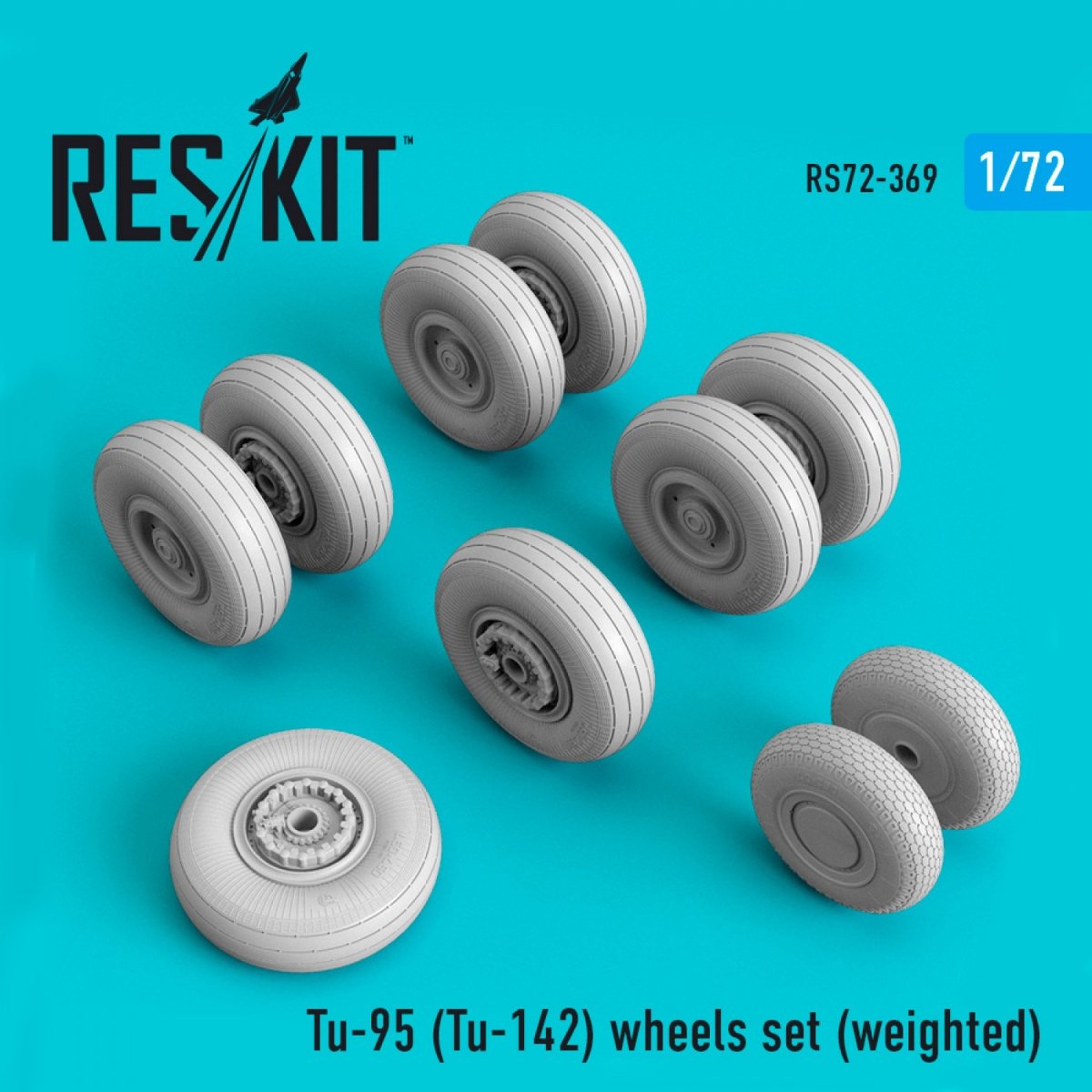 RESKIT RS72-0369 TU-95 (TU-142) JEU DE ROUES (LESTÉ) 1/72