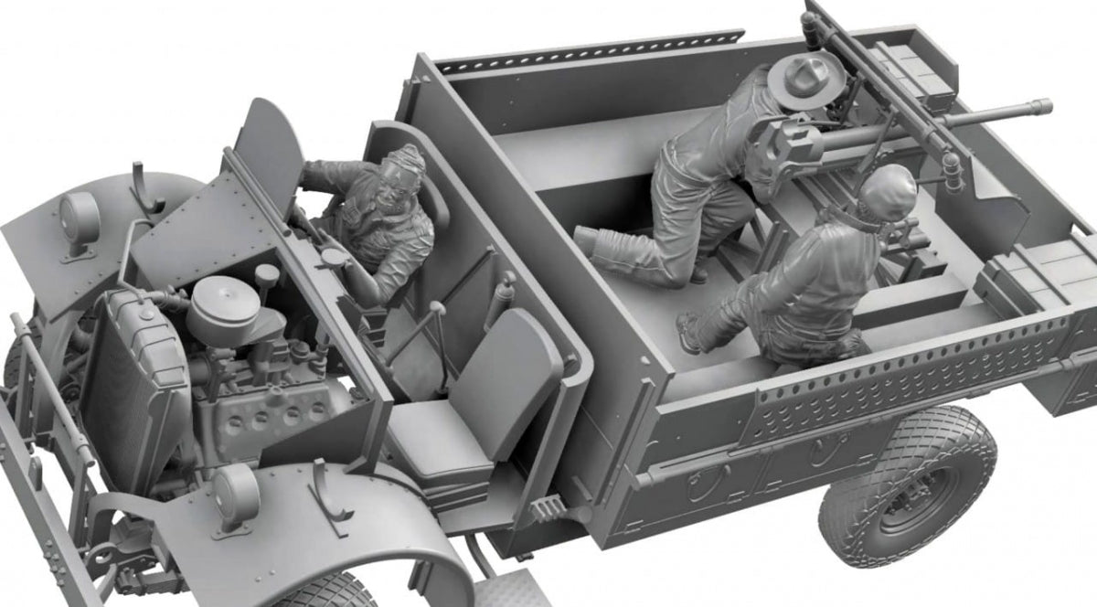 Thunder Model 35312 LRDG CMP F30 Truck w/ Ordnance 37 mm MKI Bofors Gun - Limited Bonus Edition 1/35 – zdjęcie 10