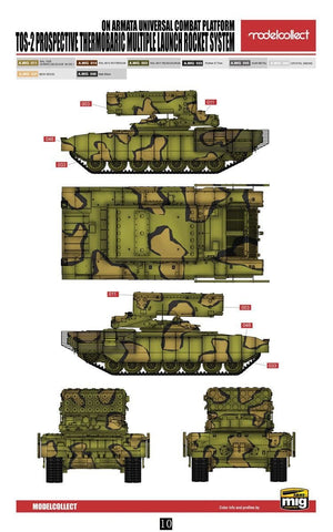 Modelcollect UA72127 TOS-2 Prospective Thermobaric MuLtlplelaunch Rocket System on Armata Universal Combat Platform 1/72 – image 4