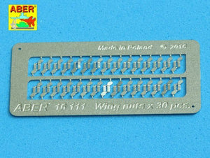 Aber 16111 Wing nuts PE nuts with turned bolt x 30 pcs. 1/16 – zdjęcie 8