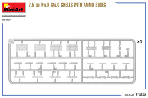 MiniArt 35457 7,5 cm Kw.K Stu.G SHELLS WITH AMMO BOXES 1/35 – zdjęcie 5