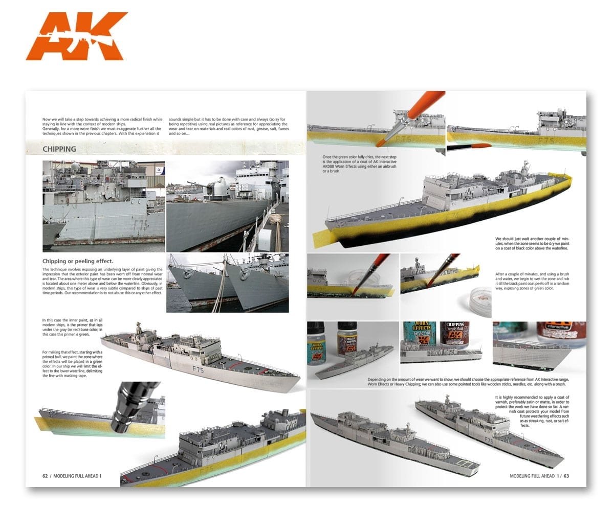 AK Interactive AK098 MODELLING FULL AHEAD 1 / KNOX &amp;amp; BALEARES CLASS EN – zdjęcie 2