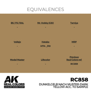 AK Interactive RC858 Dunkelgelb Nach Muster-Dark Yellow acc. to Sample 17 ml – zdjęcie 3
