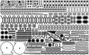 Pontos 23003F1 USS BB-63 Missouri 1945 Detail Up Set (20B Deck Blue stained wooden deck) 1/200 – image 9