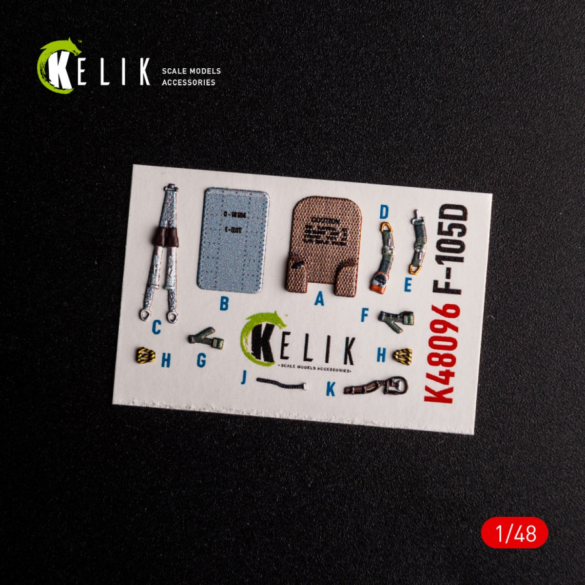 KELIK K48096 F-105D Thunderchief - interior 3D decals for HobbyBoss kit 1/48 – zdjęcie 3