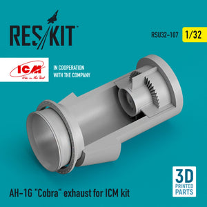 RESKIT RSU32-0107 AH-1G &amp;quot;COBRA&amp;quot; EXHAUST FOR ICM KIT 1/32 – image 2