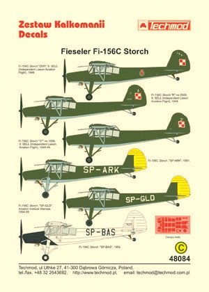 Techmod 48084 - Fieseler Fi 156C Storch 1/48 – image 2