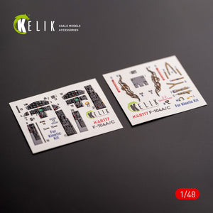 KELIK K48117 F-104 A/C - interior 3D decals for Kinetic kit 1/48