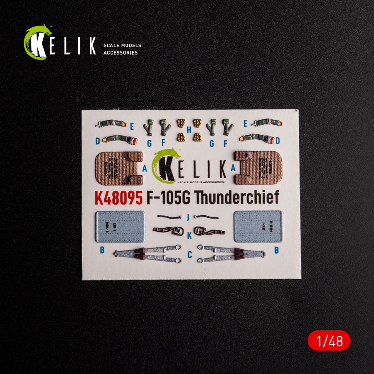 KELIK K48095 F-105G Thunderchief - interior 3D decals for HobbyBoss kit 1/48 – zdjęcie 3