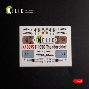 KELIK K48095 F-105G Thunderchief - interior 3D decals for HobbyBoss kit 1/48 – zdjęcie 3