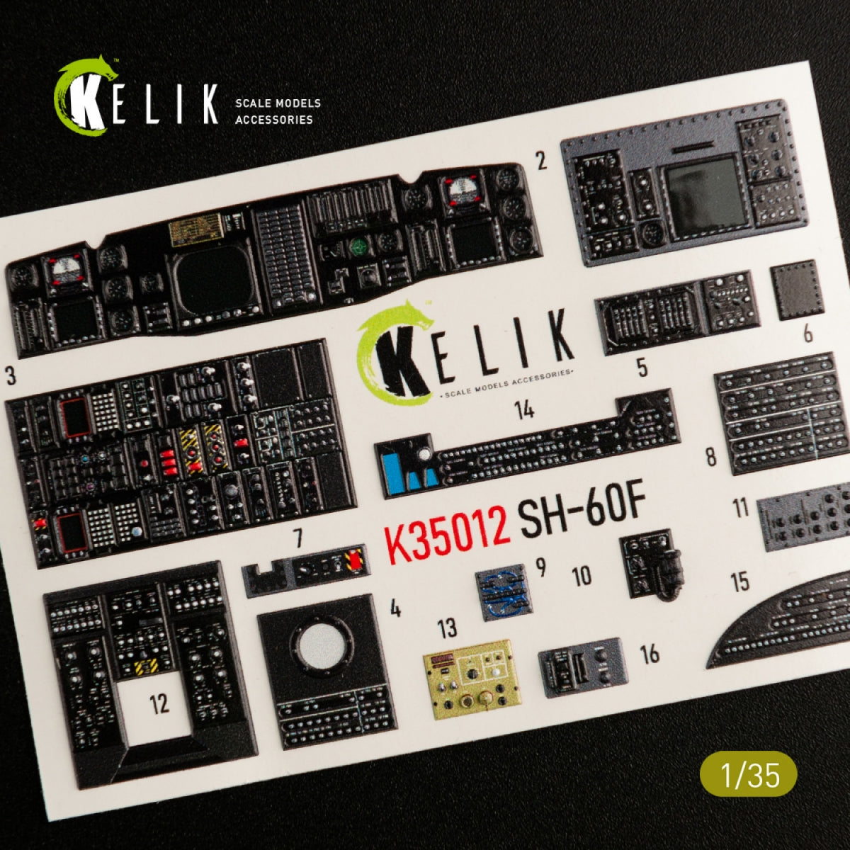 KELIK K35012 SH-60F OCEAN HAWK INTERIOR 3D DECALS FOR KITTY HAWK KIT 1/35 – zdjęcie 4