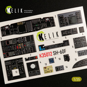 KELIK K35012 SH-60F OCEAN HAWK INTERIOR 3D DECALS FOR KITTY HAWK KIT 1/35 – zdjęcie 4
