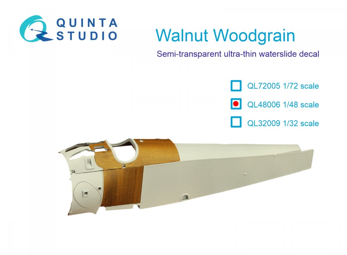 Quinta Studio QL48006 Walnut Woodgrain (all kits) 1/48