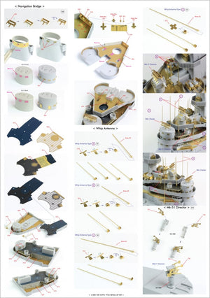 Pontos 22004F1 USS BB-61 Iowa 1944 Detail Up Set (Without wooden deck) 1/200 – imagen 30