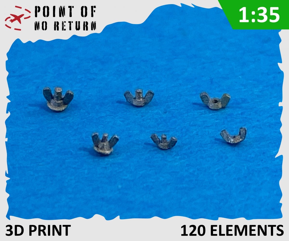 Point of no Return 3523022 Nakrętki motylkowe M14 i M16 / M14 and M16 wing nuts 1/35