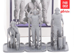 Gloria F48002 Ground Crew US Air Force vol.2 3D Printed Figures x 3 1/48 – zdjęcie 4
