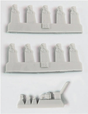 Pontos 35023FB USS BB-34 New York 1944 Detail-up set (w/Teak Blue Deck, Barrels, Resin, PE) – image 14