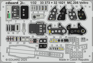 Eduard 33373 MC.205 Veltro detail set Italeri 1/32