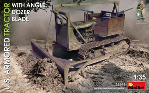 Miniart 35291 U.S. ARMORED TRACTOR WITH ANGLE DOZER BLADE 1/35 – immagine 2