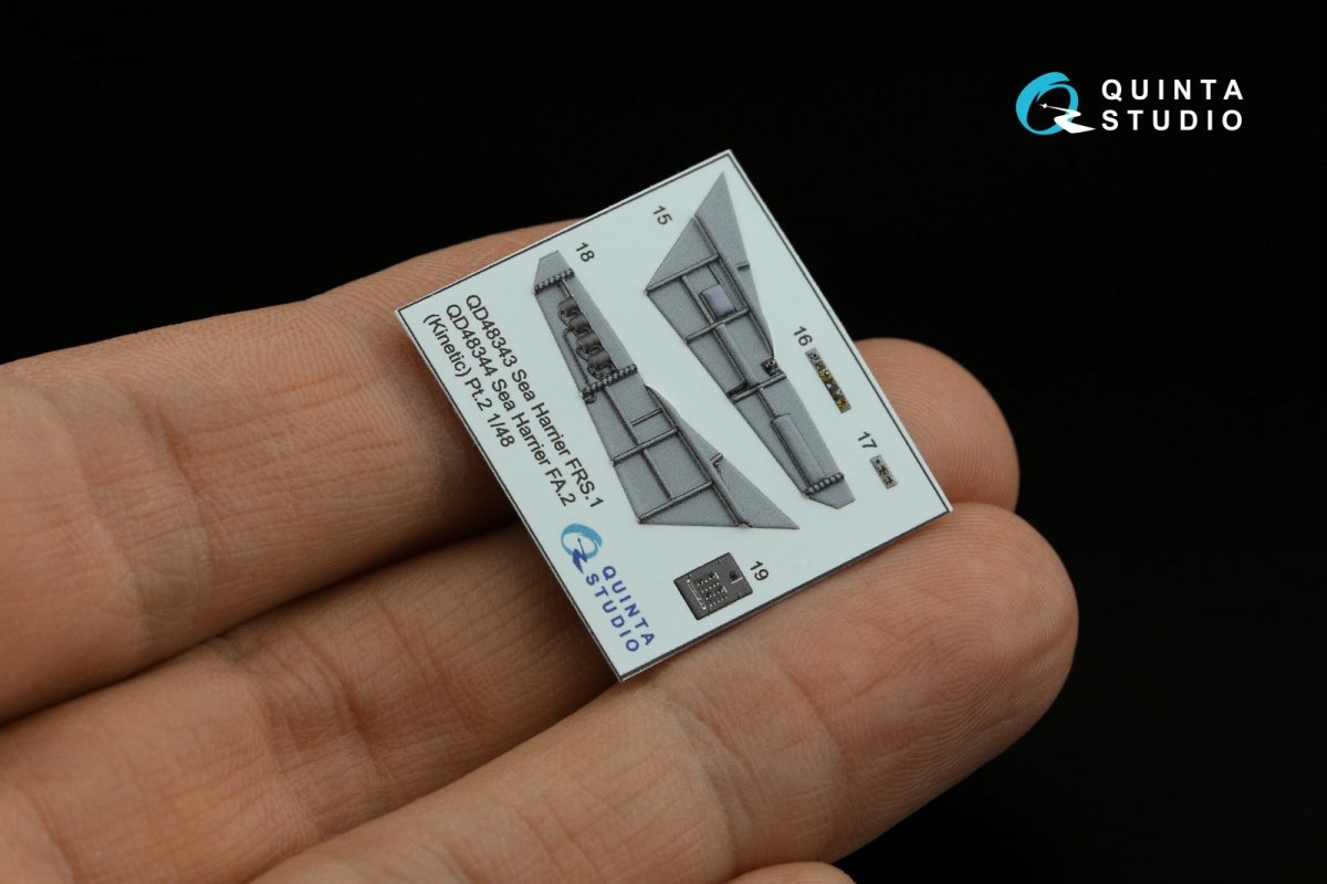 Quinta Studio QD48344 Sea Harrier FA.2 3D-Printed &amp;amp; coloured Interior on decal paper (Kinetic) 1/48 – zdjęcie 5