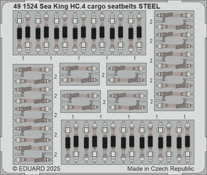 Eduard 491524 Sea King HC.4 cargo seatbelts STEEL AIRFIX 1/48