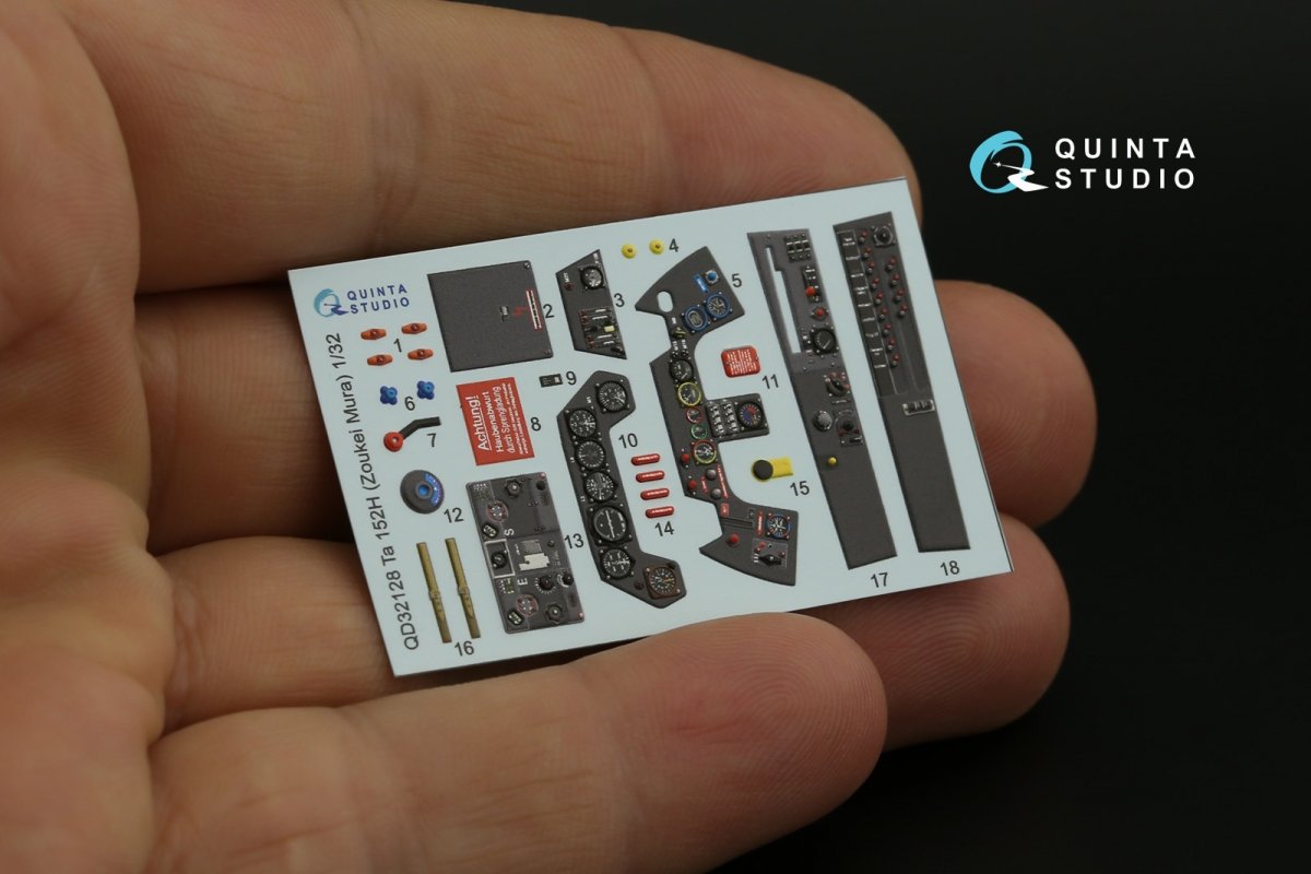 Quinta Studio QD32128 Ta 152H 3D-Printed &amp;amp; coloured Interior on decal paper (Zoukei-Mura) 1/32 – zdjęcie 5