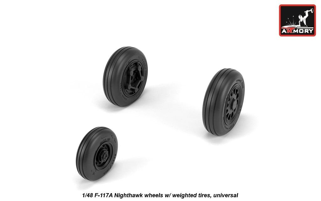 Armory Models AW48323 F-4 Phantom-II wheels w/ weighted tires, early 1/48 – zdjęcie 4