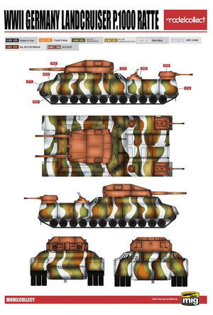 Modelcollect UA72088 WWII German Landcruiser P.1000 ratte 1/72 – immagine 3