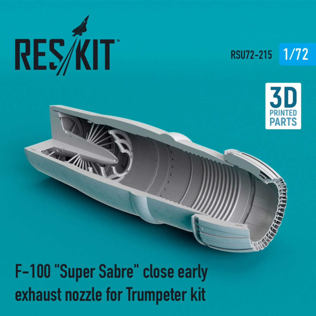 RESKIT RSU72-0215 ​​F-100 &amp;quot;SUPER SABER&amp;quot; CLOSE EARLY EXHAUST NOZZLE FOR TRUMPETER KIT 1/72 – image 2