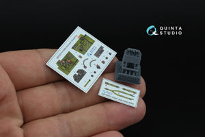 Quinta Studio QD+72212 P-40M Warhawk 3D-Printed &amp;amp; coloured Interior on decal paper (Academy) (with 3D-printed resin parts) 1/72 – zdjęcie 2