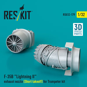 RESKIT RSU32-0179 F-35B &amp;quot;Lightning II&amp;quot; exhaust nozzle (Short takeoff) for Trumpeter kit (3D printed) 1/32 – zdjęcie 2